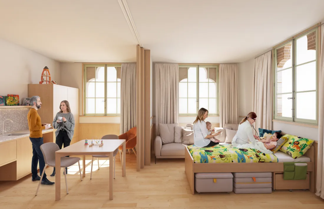 Així seran els apartaments del nou centre. També hi haurà zona d’aigües, sala de jocs i espais comuns.