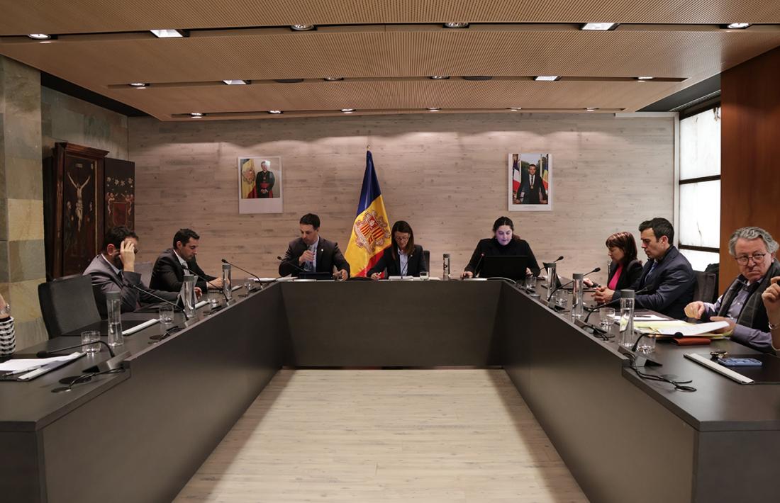 Un moment de la sessió de consell de comú d'Ordino d'aquesta tarda.