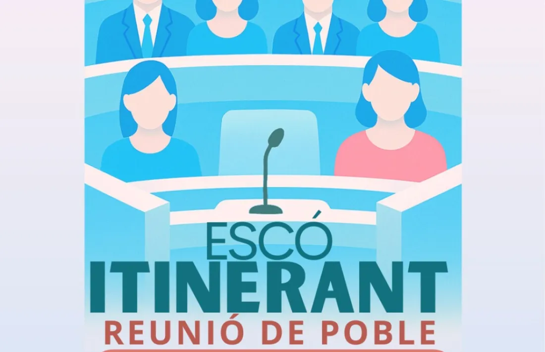 El cartell de la reunió de poble.