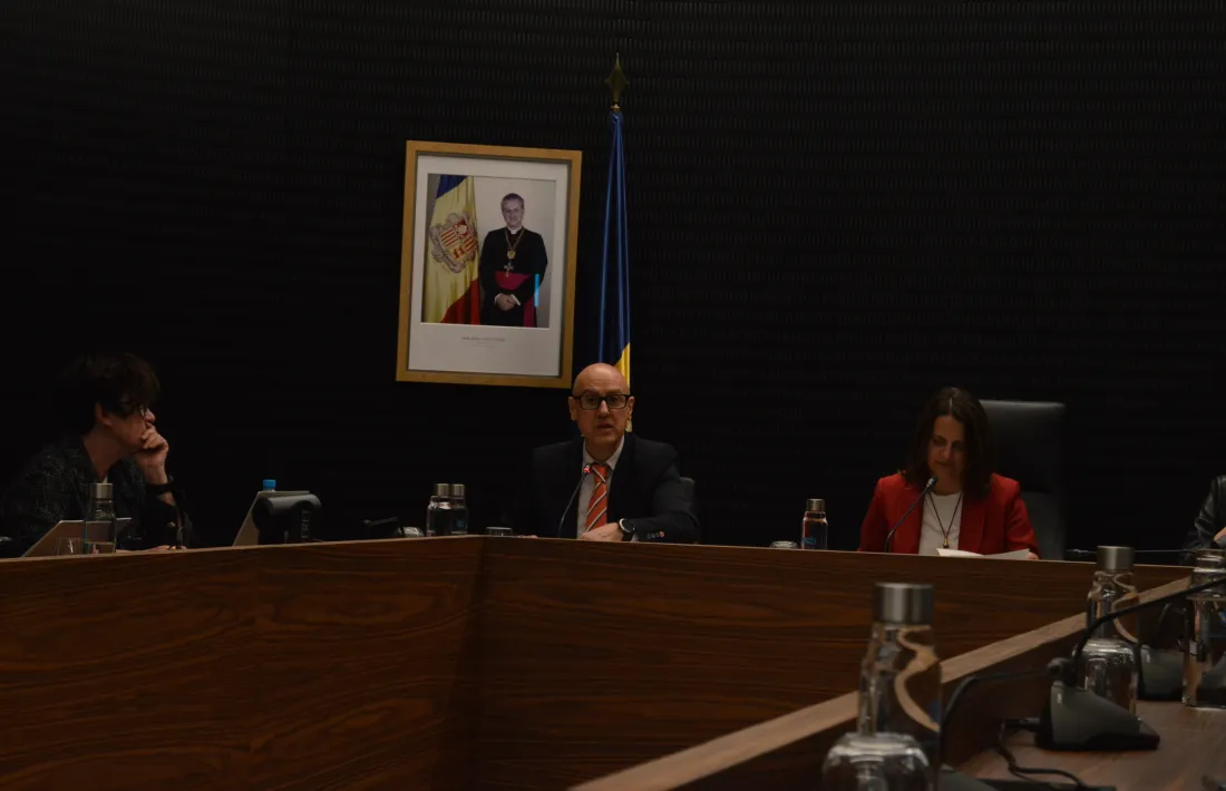  Joaquim Dolsa durant la sessió de consell de comú d’aquesta tarda.