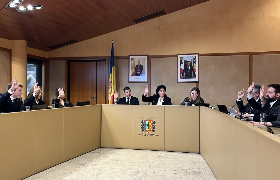 Un moment de la sessió de consell de comú de la Massana d'aquest matí.
