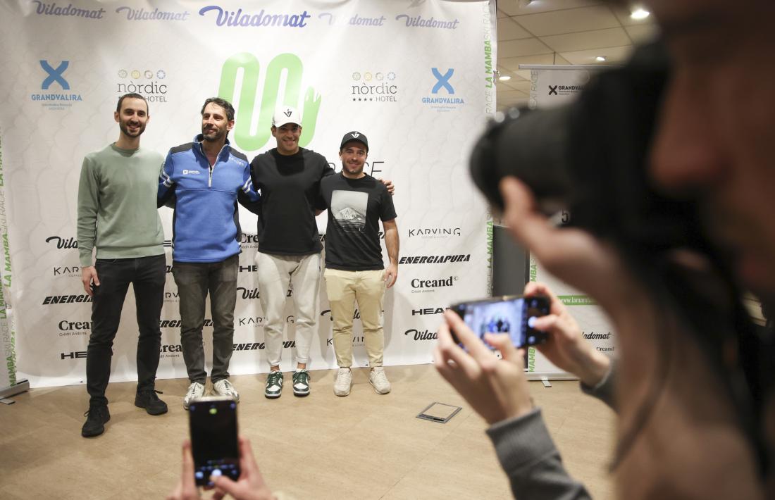 Joan Verdú va presentar ahir la segona edició de La Mamba Ski Race by Joan Verdú, que se celebra demà a l’Àliga.