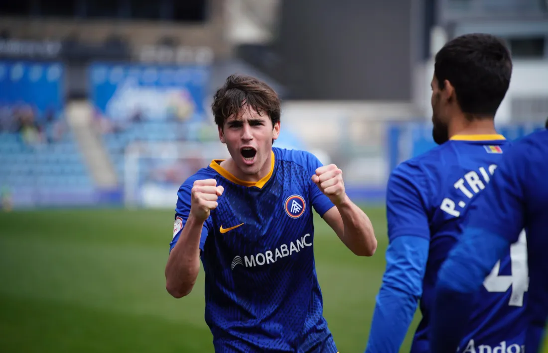 Un gol de cap del jove defensa central torna a posicions privilegiades l’FC Andorra