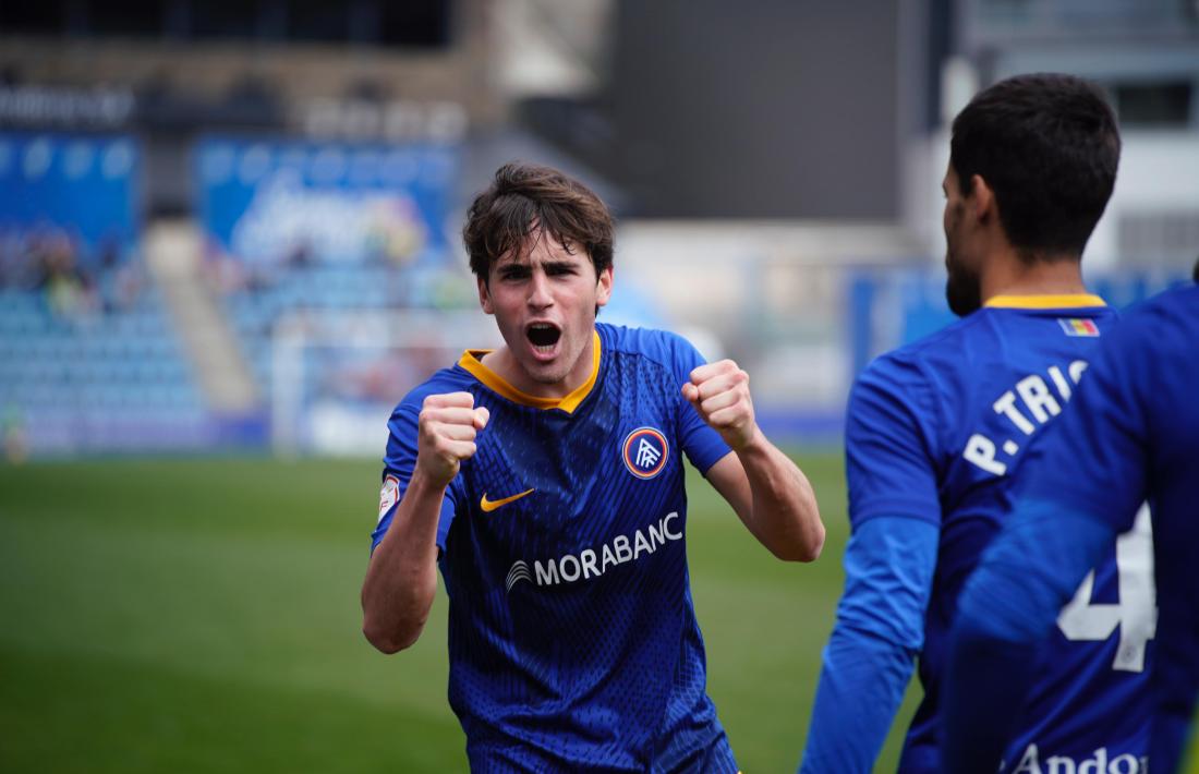 Un gol de cap del jove defensa central torna a posicions privilegiades l’FC Andorra