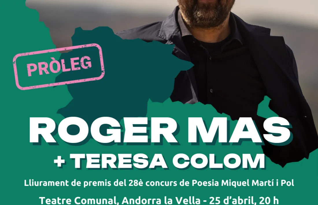 El cartell del lliurament del premis del concurs de poesia Miquel Martí i Pol.