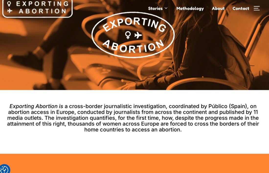 Pàgina d'inici del web de la investigació.