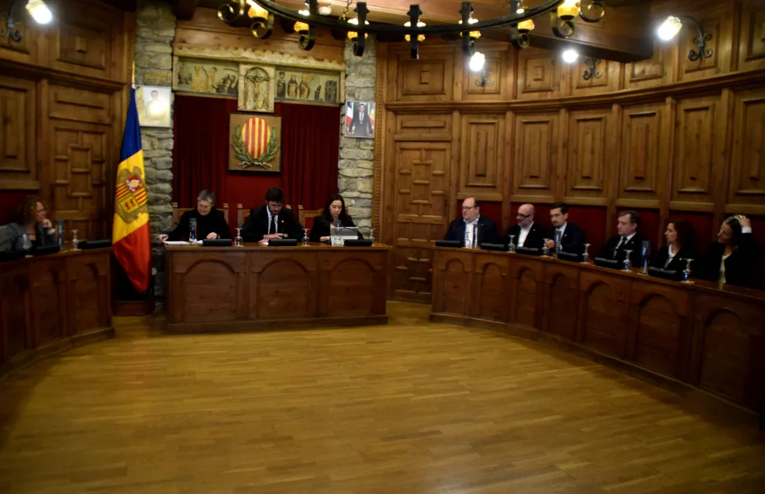 Un moment de la sessió de consell de comú celebrada aquest matí.