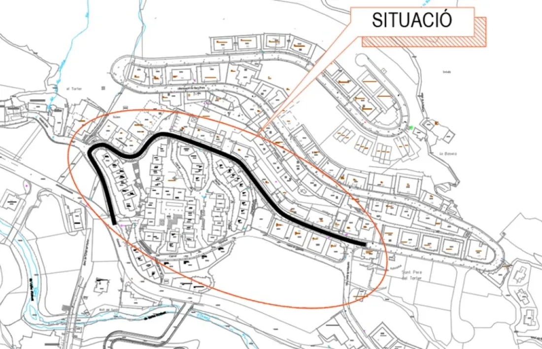 Plànol de la zona del Tarter que es remodelarà i es millorarà.