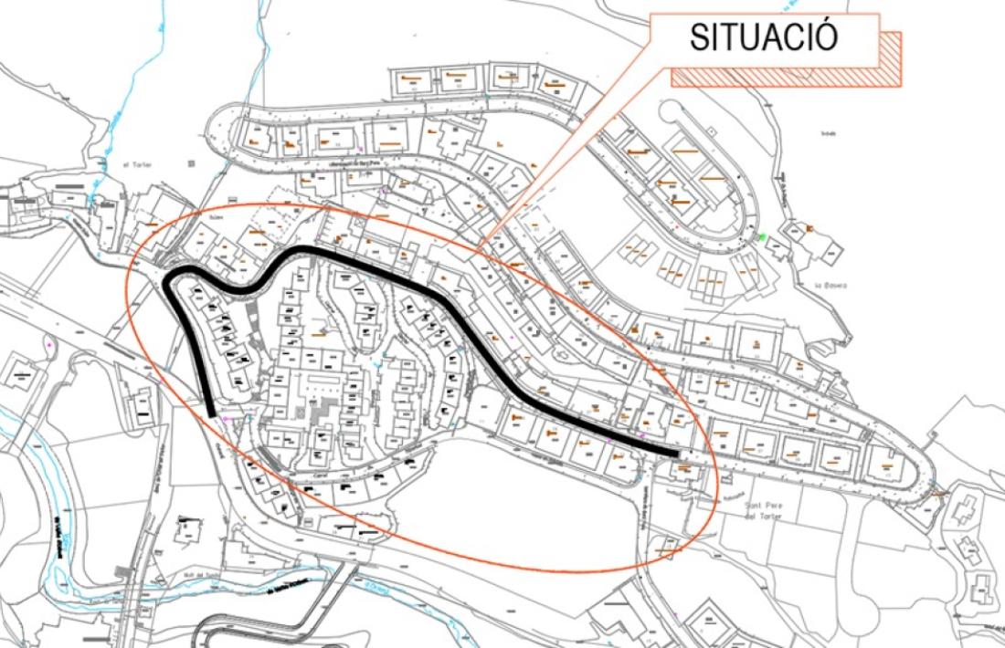 Plànol de la zona del Tarter que es remodelarà i es millorarà.