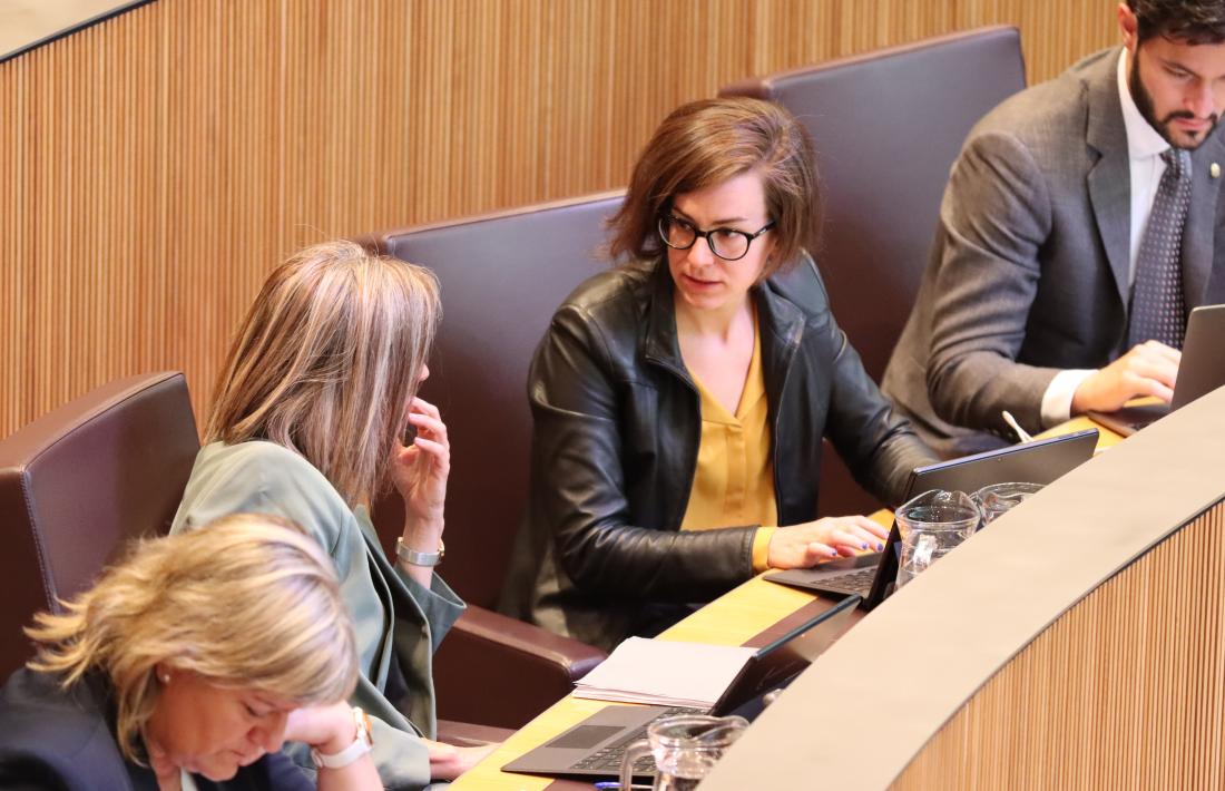 El grup parlamentari de Concòrdia en una sessió al Consell General.