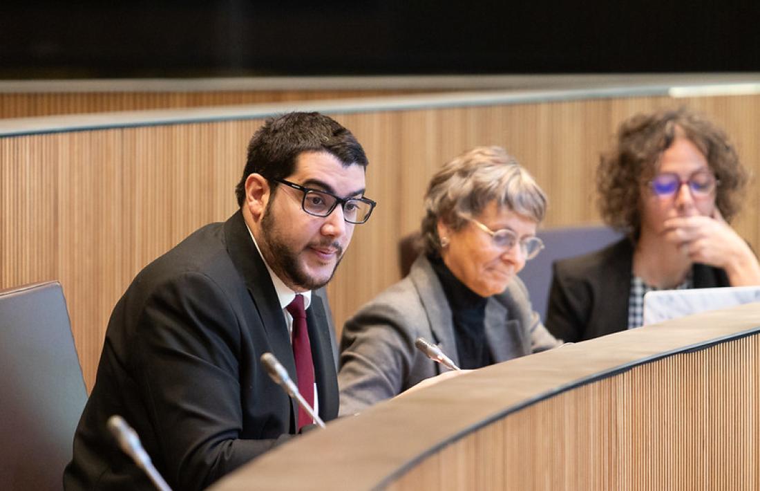 Els consellers generals socialdemòcrates en una sessió parlamentària.