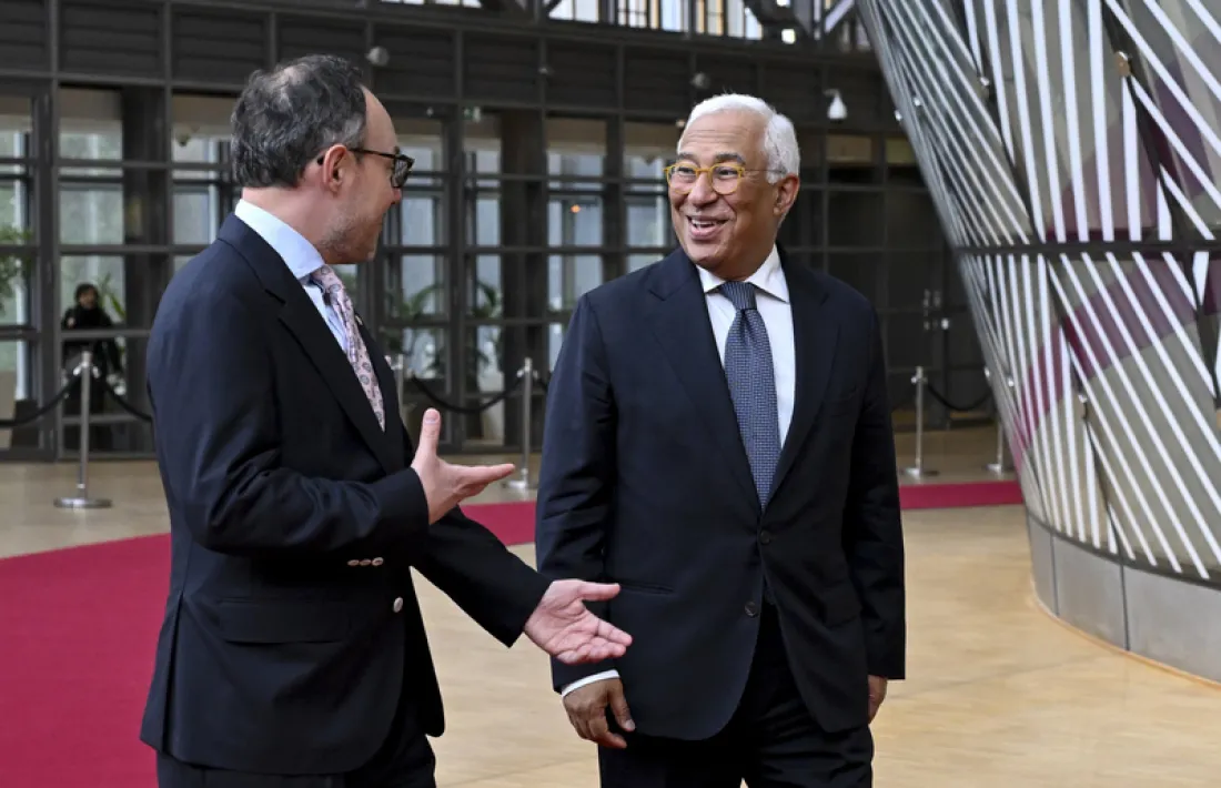 El cap de Govern, Xavier Espot, conversa amb el president del Consell Europeu, António Costa.