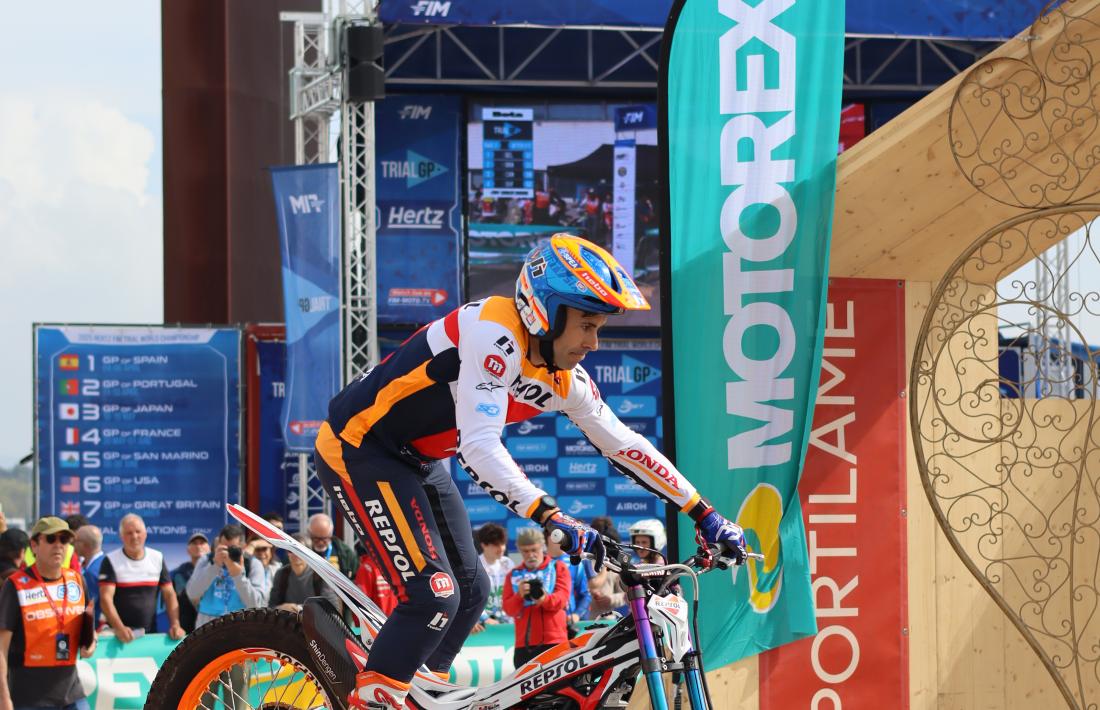Toni Bou, en acció a Viana.
