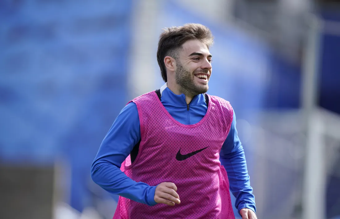 Martí Vilà, a l’entrenament.