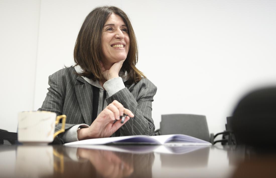 Anna García, durant l'entrevista al Comitè Olímpic Andorrà.