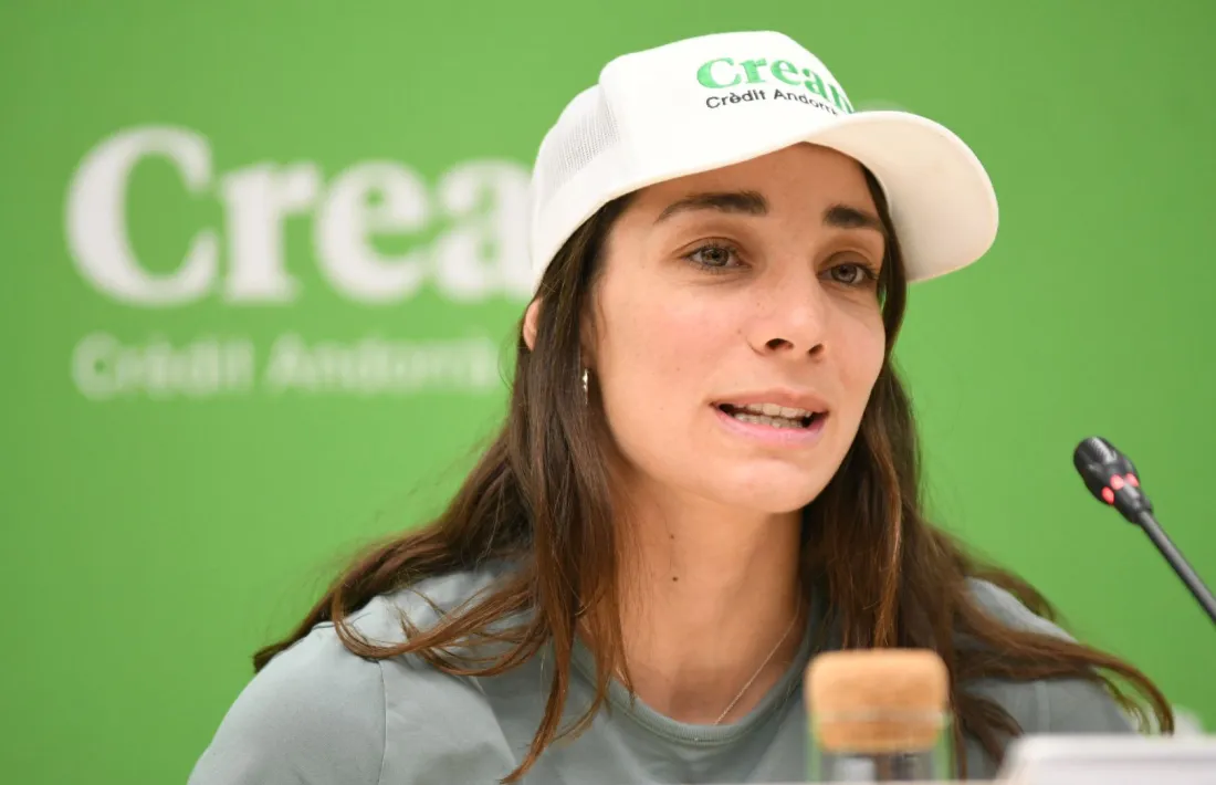 Mònica Doria, a la roda de premsa realizada ahir a Creand.