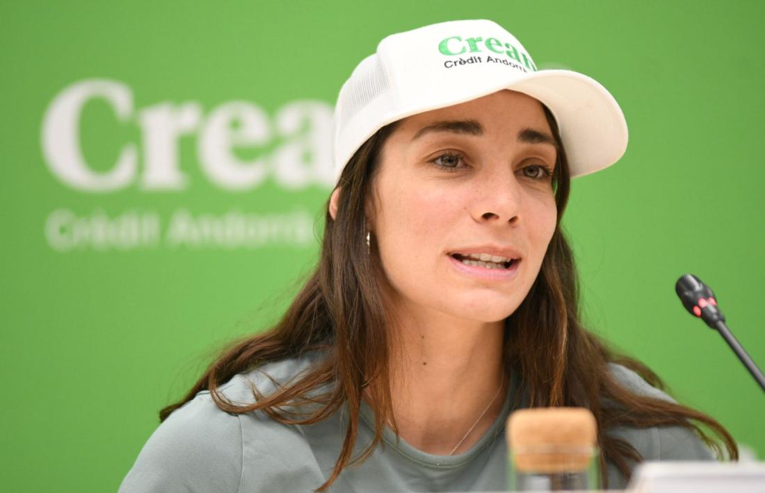 Mònica Doria, a la roda de premsa realizada ahir a Creand.
