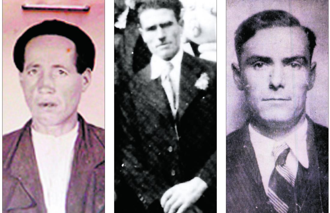 Anton Vidal (1900-1945), Josep Franch (1903-1944) i Bonaventura Casal (1911-1945).