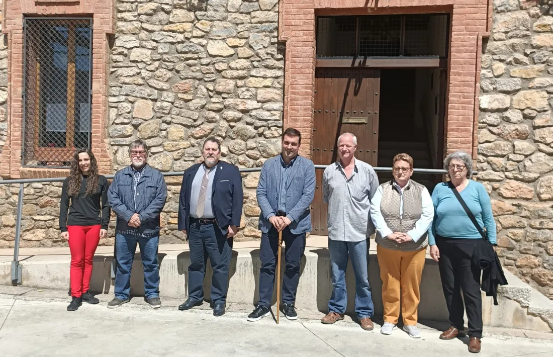 La corporació nargonina, amb Martí Riera, que s’hi acomiadava. 