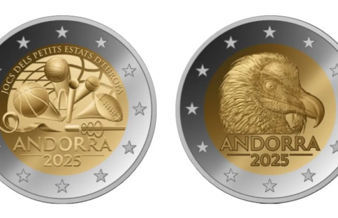 Les monedes commemoratives amb motiu dels Jocs dels Petits Estats i el trencalòs.
