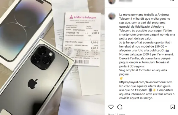 phishing andorra telecom