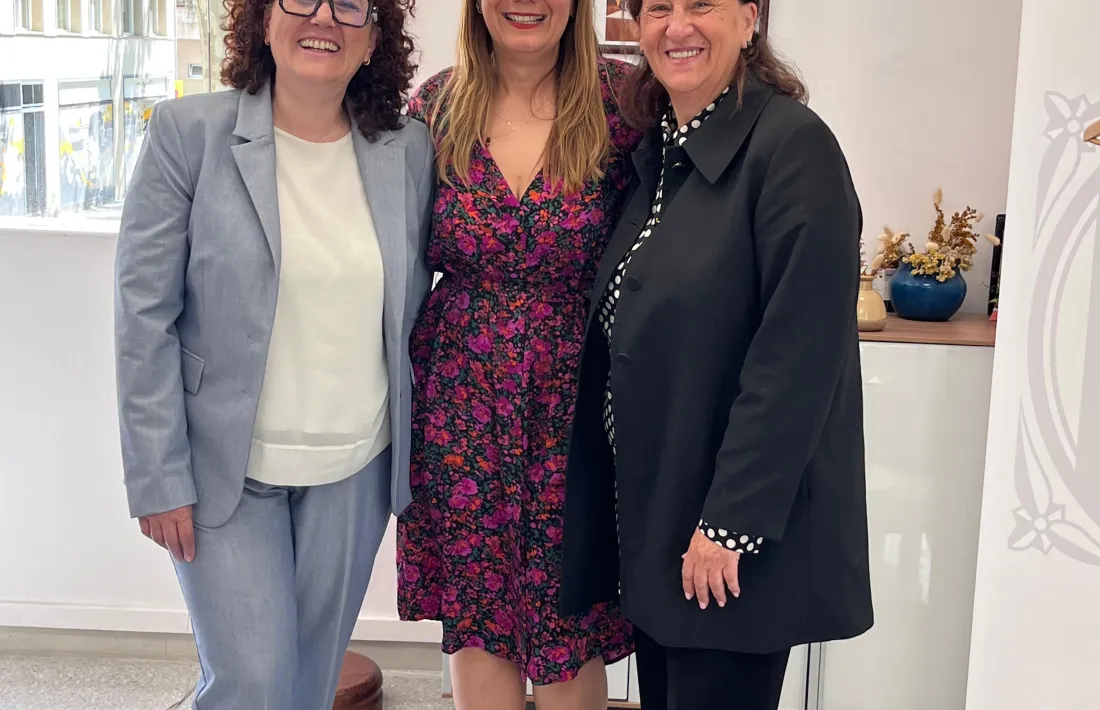 Pallarés i Armengol amb la presidenta de l'ICD, Sònia Guerra.