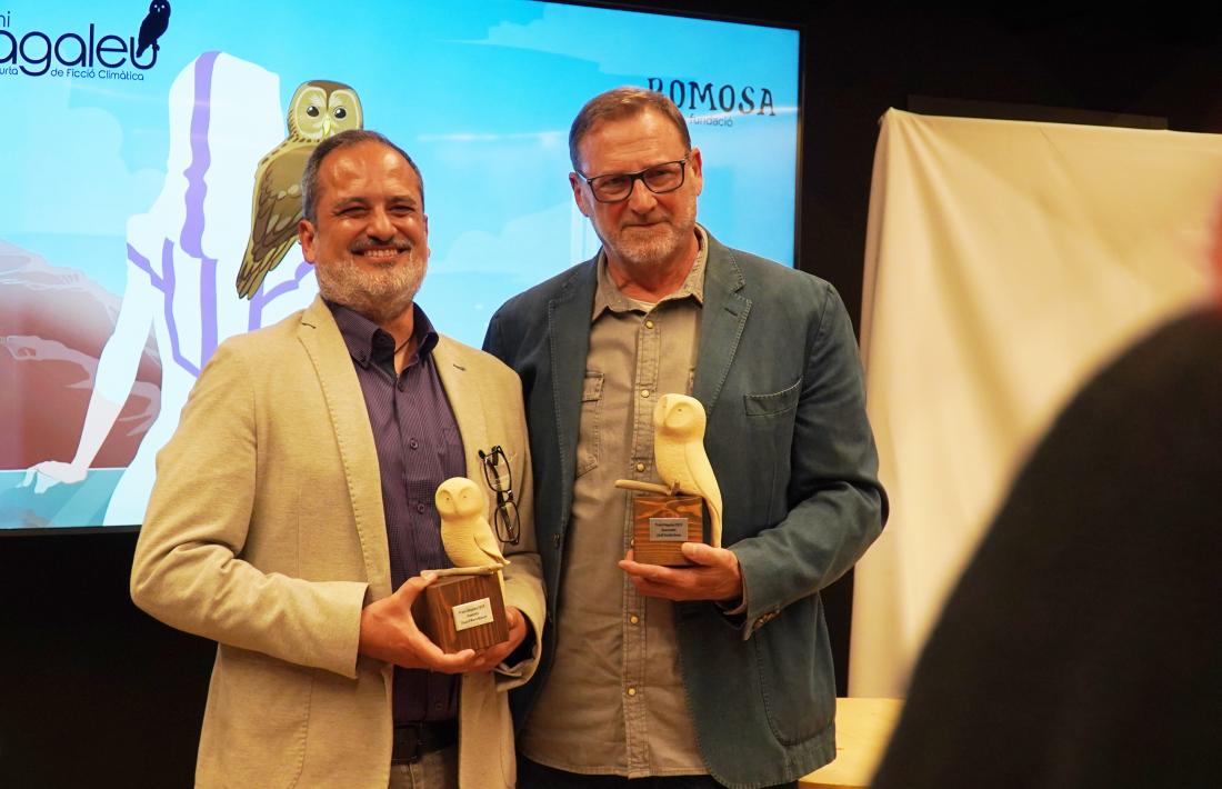 Jordi Escoin i Eduard Martí, els dos primers guanyadors del premi.
