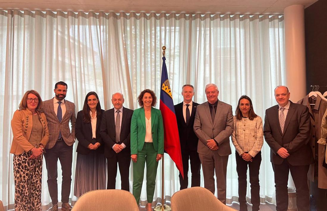 La delegació empresarial andorrana en la seva visita a Liechtenstein.