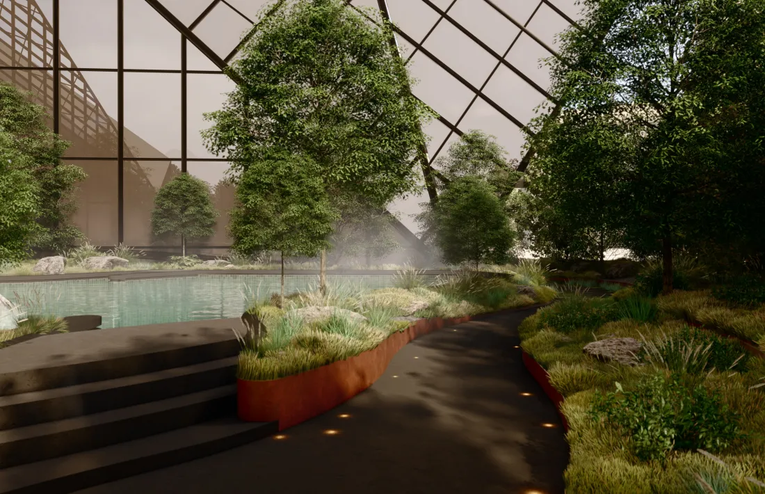 Imatge del llac de muntanya que crearà Caldea.