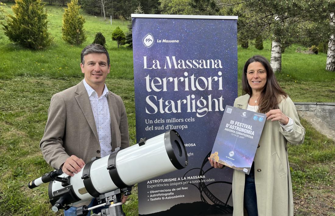 Fité i Jiménez en la presentació del Festival d'Astronomia.