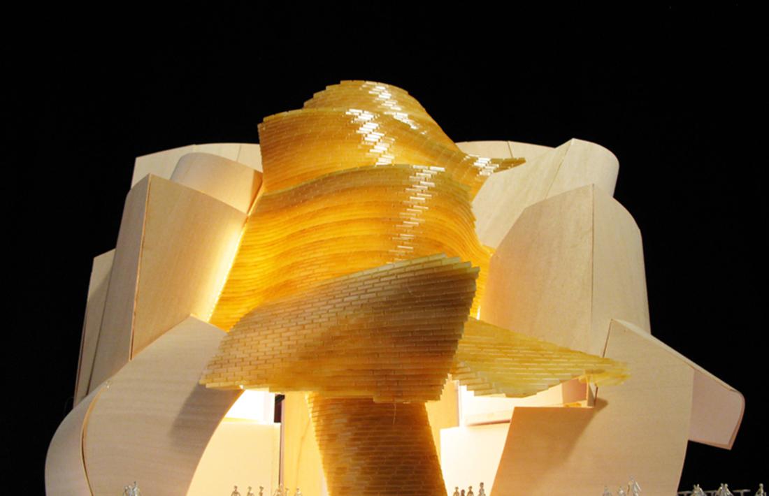 Maqueta del Museu de la Pau i la Identitat, de Frank Gehry