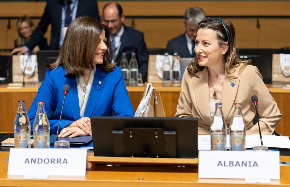 La ministra d'Afers Exteriors, Imma Tor, durant la 134a sessió del Comitè de Ministres del Consell d’Europa.