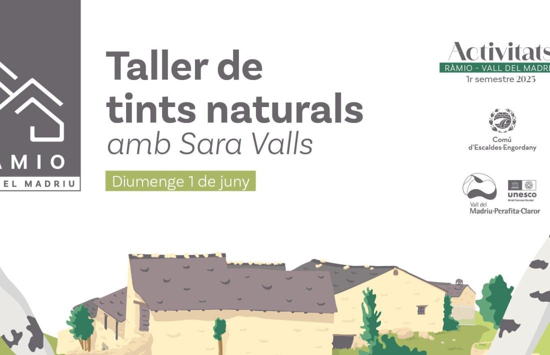 Cartell del taller de tints naturals.