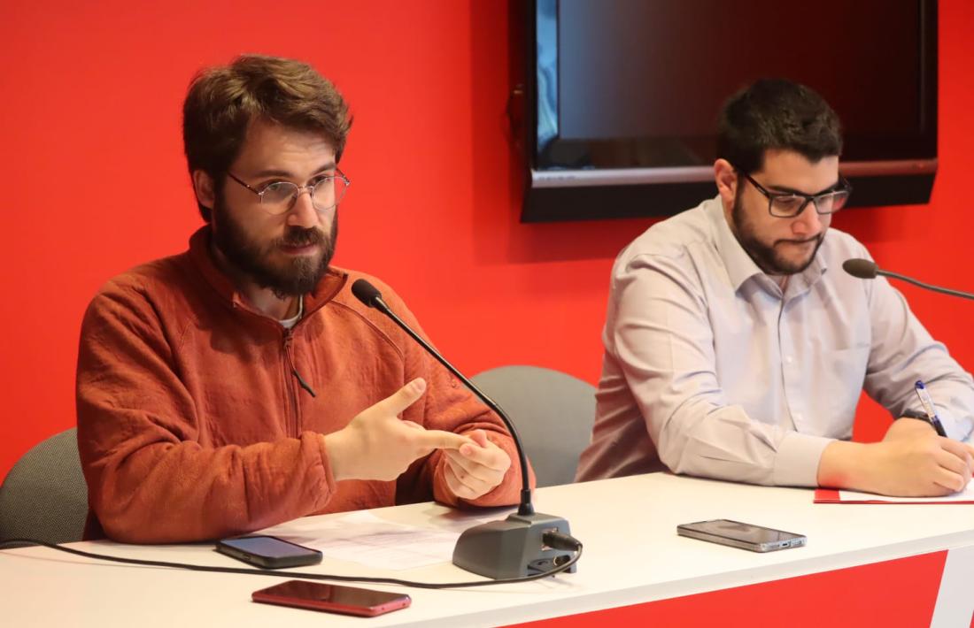 El vocal del comitè executiu del PS, Joao de Melo, i el president de la formació, Pere Baró.