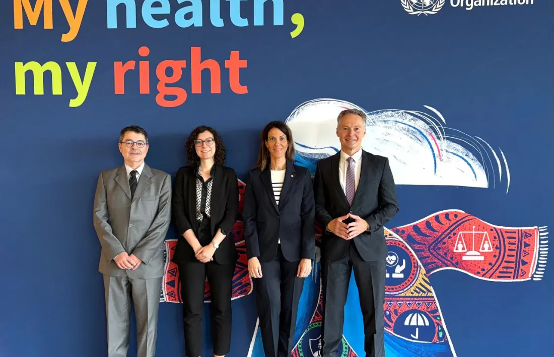 La delegació andorrana que ha participat en la 78a Assemblea Mundial de la Salut.