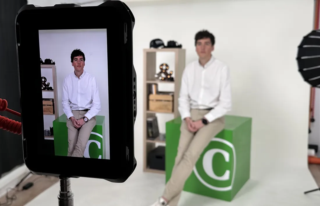 Un moment de la gravació de les càpsules