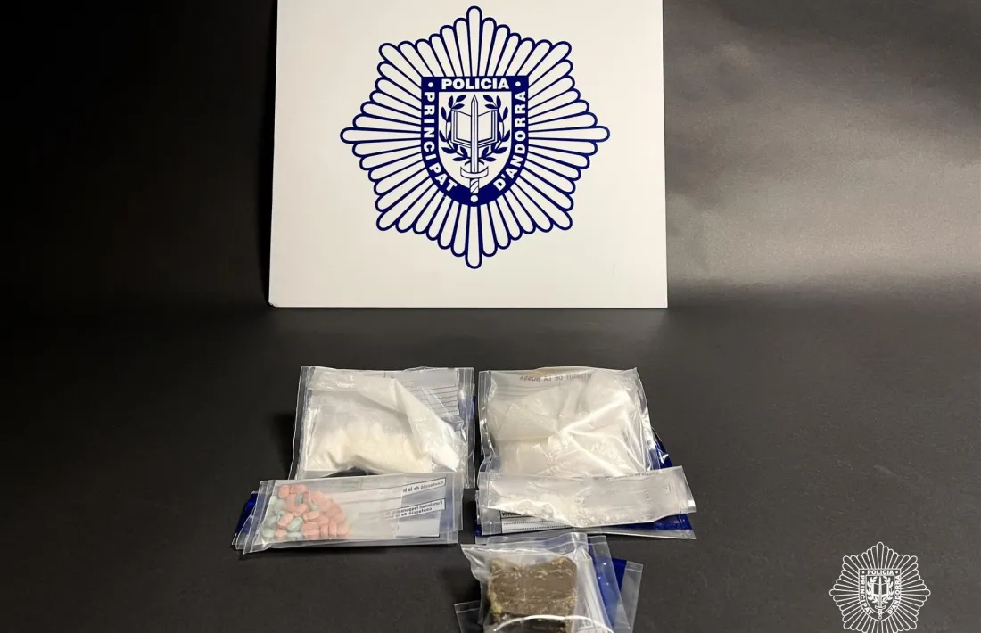 Diferents drogues confiscades en una operació policial.