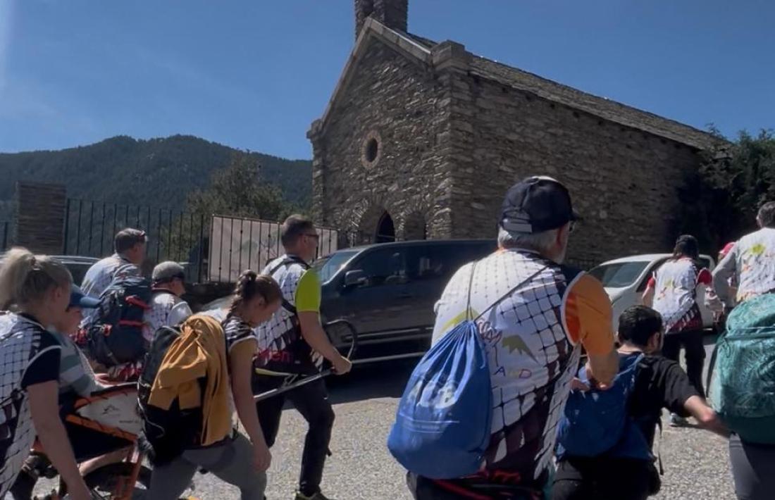 Un moment de la caminada inclusiva a Canòlich.