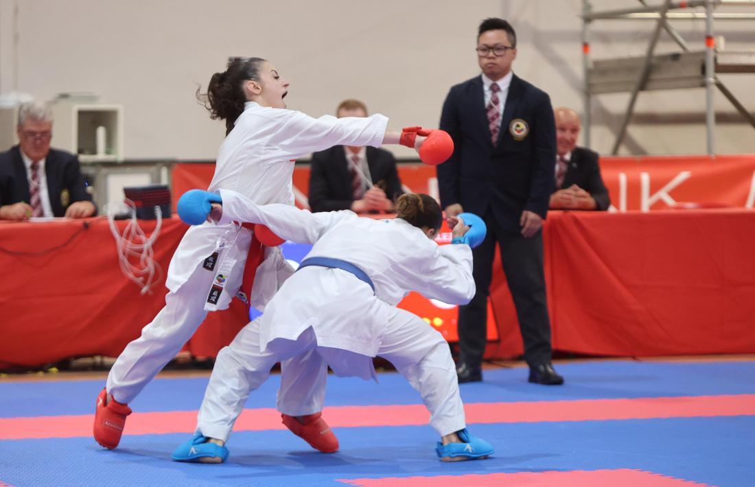 Paula González en el seu únic combat dels Jocs i va ser or.