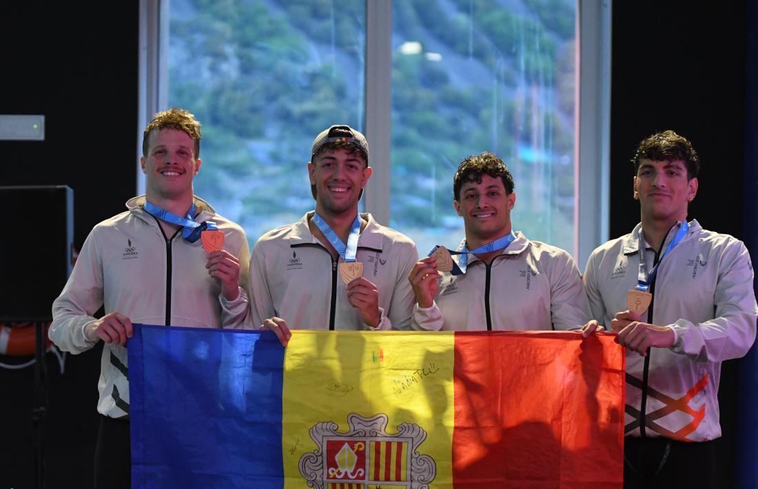 El 4x100 masculí, tercers.
