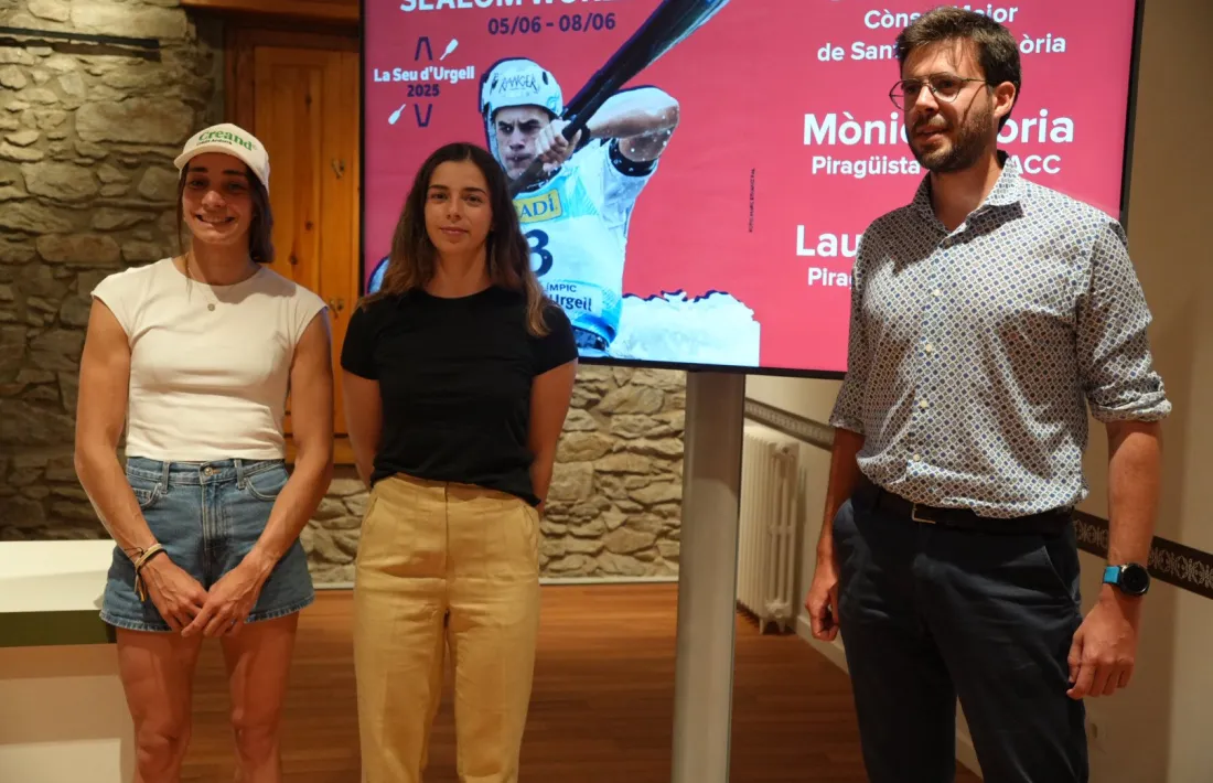 Laura Pellicer i Mònica Doria van fer ahir una roda de premsa.