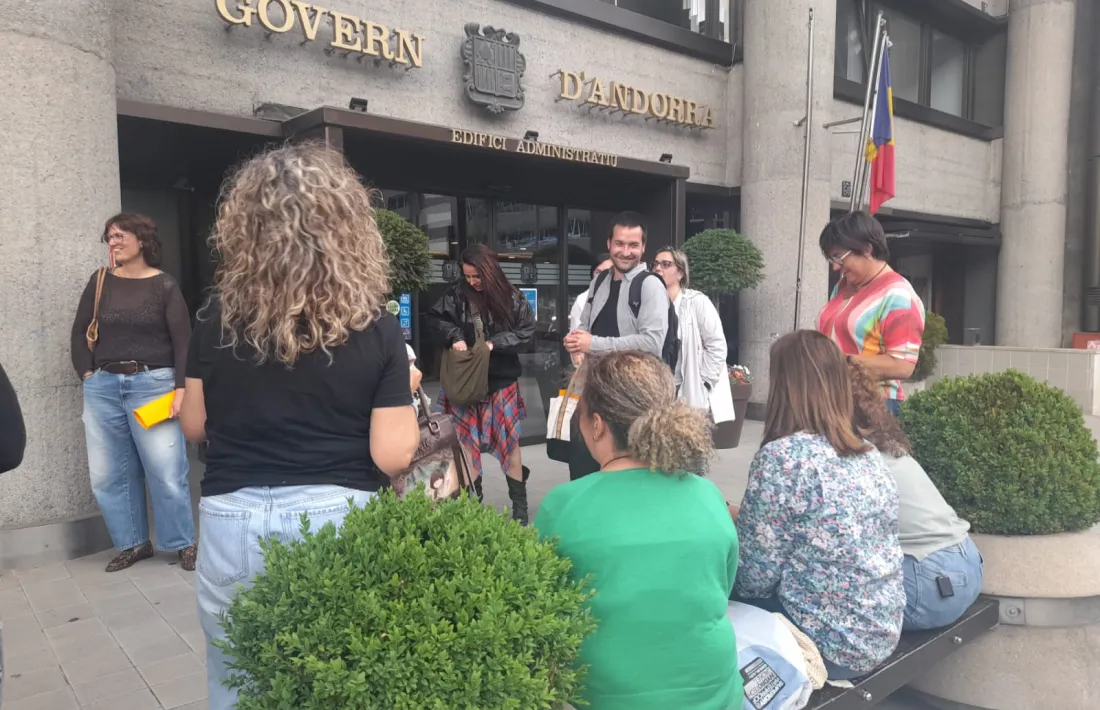 El secretari general del SEP, Sergi Esteves, a la sortida de la reunió amb Govern pels salaris.