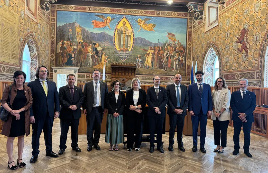Les delegacions del Consell General i el parlament sanmarinès.