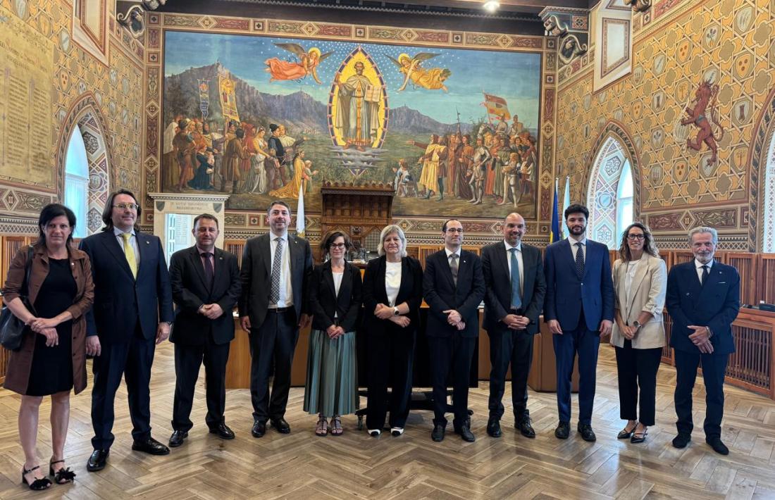 Les delegacions del Consell General i el parlament sanmarinès.