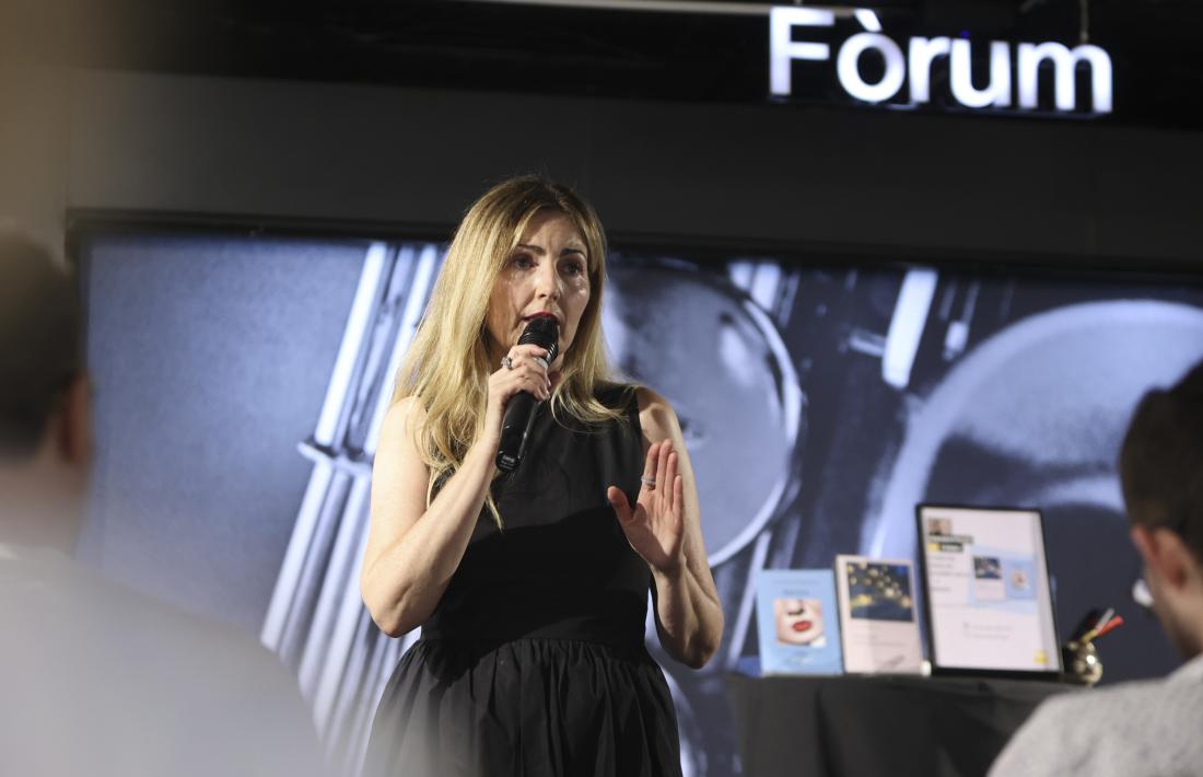 Lucrezia G. Mameghani, a la presentació d’ahir a la FNAC.