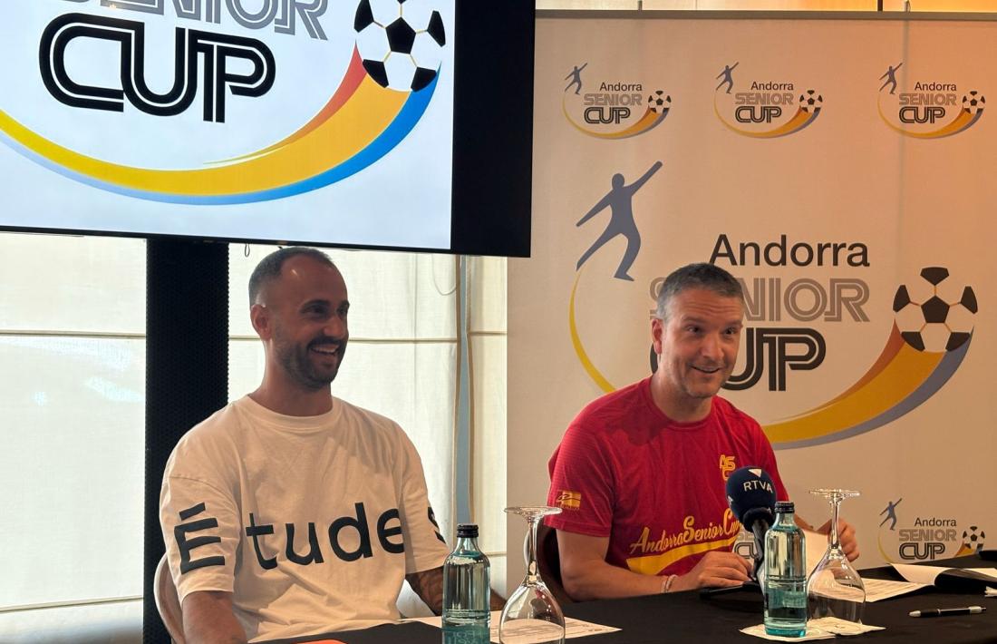 Víctor Vázquez i Talin Puyalto, a la presentació de la Sènior Cup.