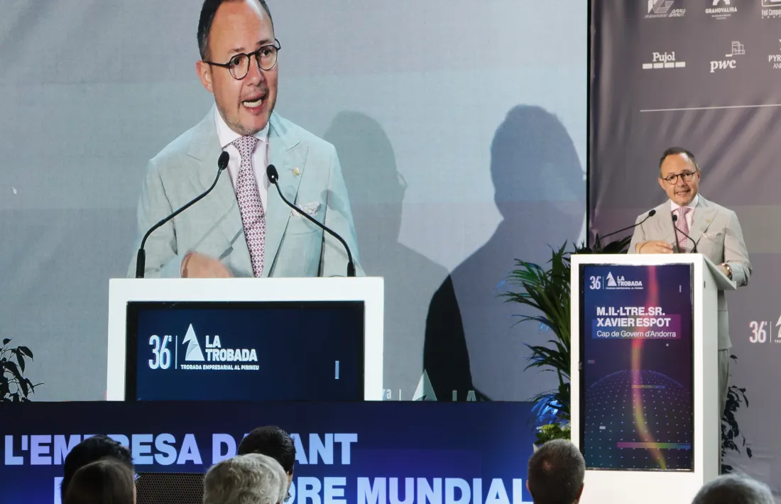 El cap de Govern, Xavier Espot, ha intervingut en la segona jornada de la Trobada empresarial al Pirineu.