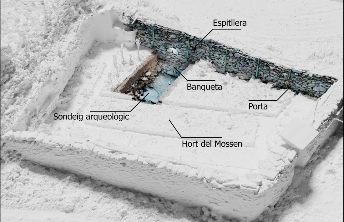 Els principals elements d’interès arqueològic que es van documentar al sondeig del gener passar.