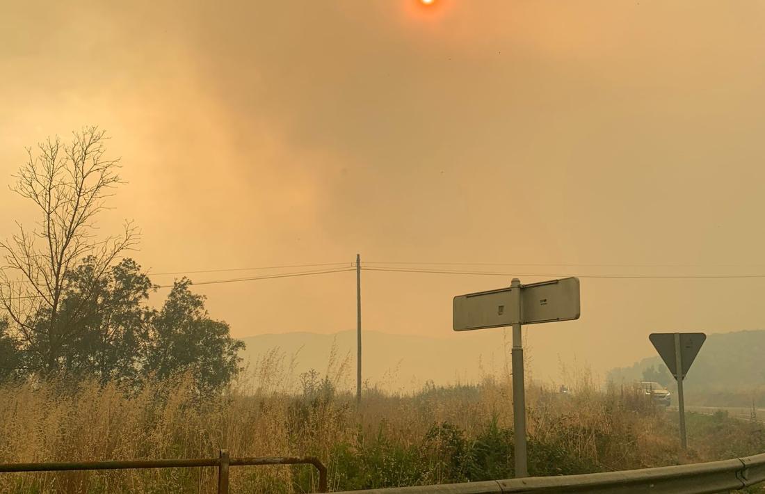 El fum de l'incendi que ha afectat la Noguera.