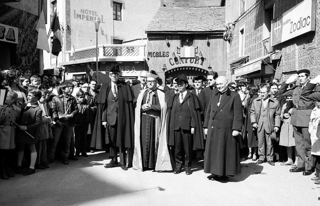 Martí amb els síndics Escudé i Rossell, el gener del 1971.